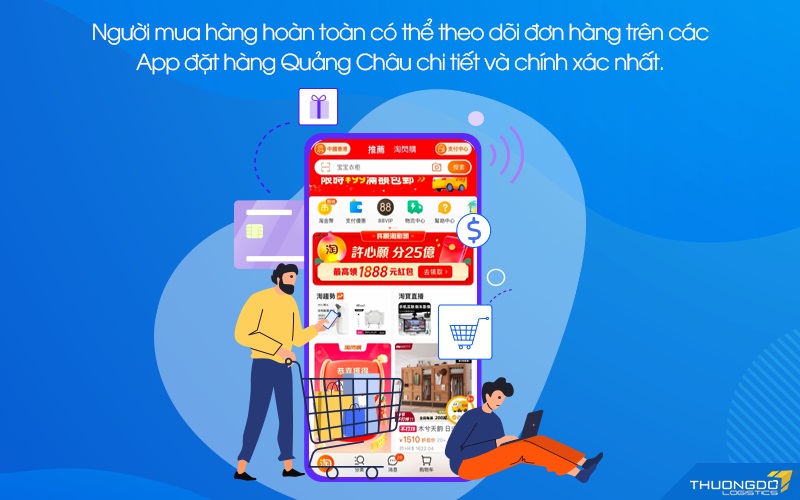 Người mua hàng hoàn toàn có thể theo dõi đơn hàng trên các App đặt hàng Quảng Châu chi tiết và chính xác nhất.