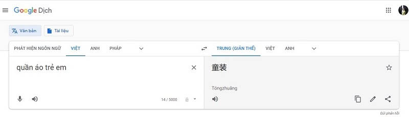 Sử dụng Google Translate để dịch tên sản phẩm khi tìm kiếm