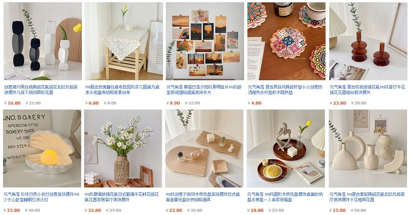Link shop bán đồ Decor độc lạ trên Taobao