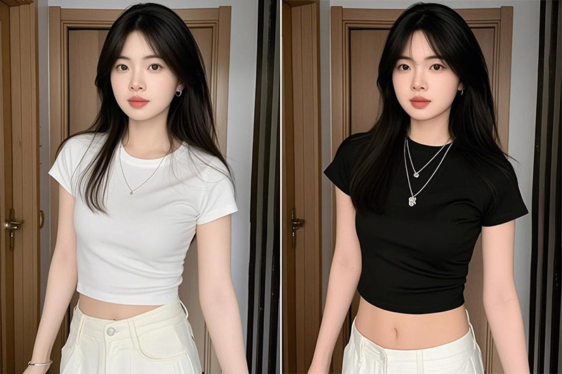 Áo croptop cá tính, trẻ trung