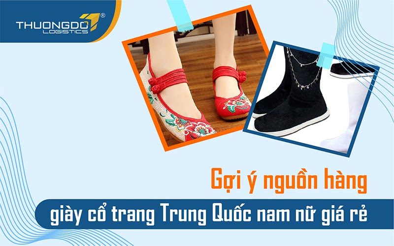 Giày cổ trang Trung Quốc nam nữ nguồn hàng Cosplay giá rẻ đa dạng