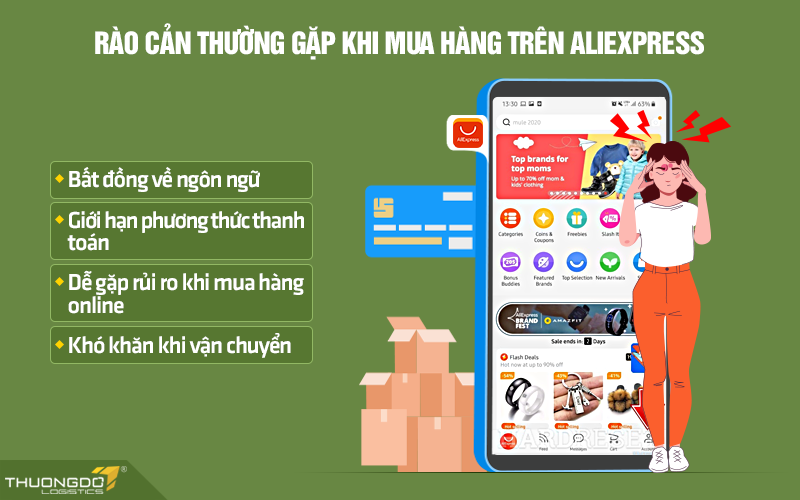 Khó khăn, rào cản thường gặp khi mua hàng trên Aliexpress