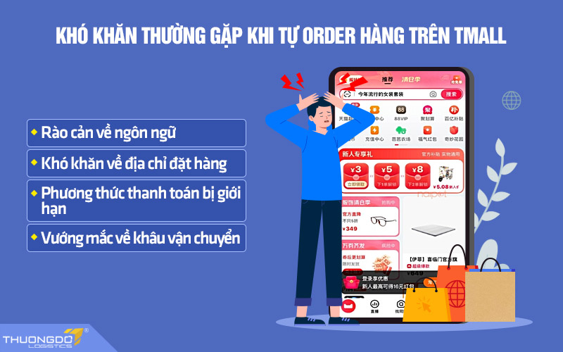 Khó khăn thường gặp khi tự order Tmall