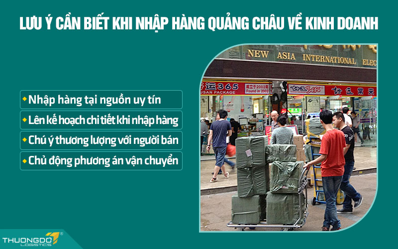 Lưu ý cần biết khi nhập hàng Quảng Châu về kinh doanh