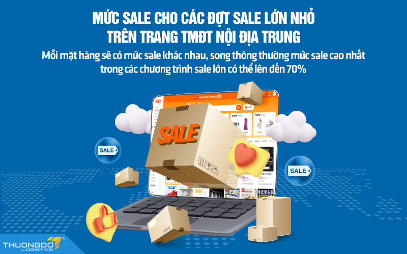 Mức sale của chương trình sale trên trang TMĐT nội địa Trung