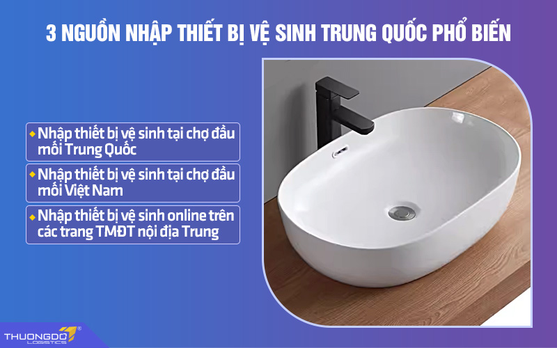 Nguồn nhập thiết bị vệ sinh Trung Quốc phổ biến hiện nay