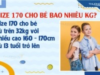 Size 170 cho bé bao nhiêu kg trên bảng size quần áo trẻ em Trung Quốc?