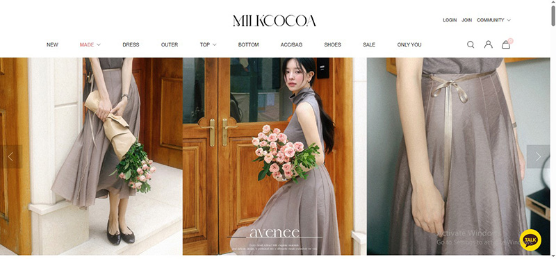 Milkcocoa bán đồ style nữ tính, cổ điển