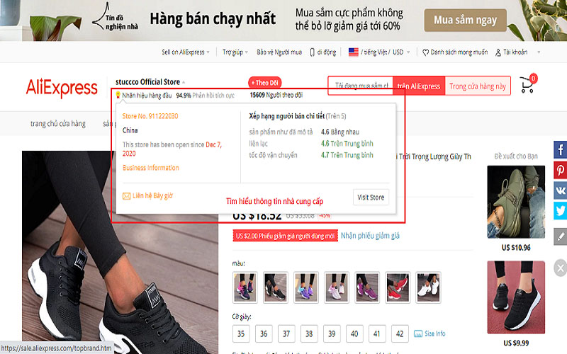 Chọn sản phẩm cần mua bằng cách tìm hiểu thông tin nhà cung cấp