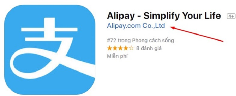 Truy cập vào App Store và tìm Alipay