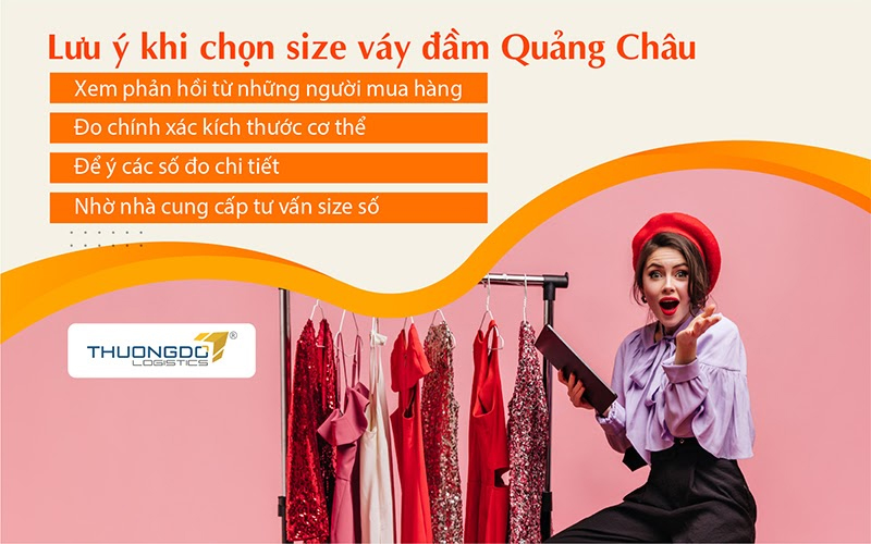 Một số lưu ý khi chọn size váy đầm Quảng Châu