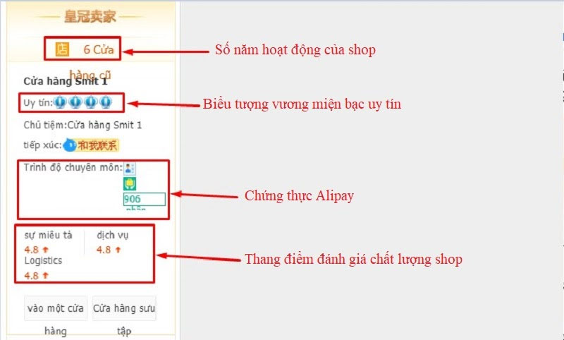 Chọn shop lâu năm, có cấp độ 4 kim cương trở lên