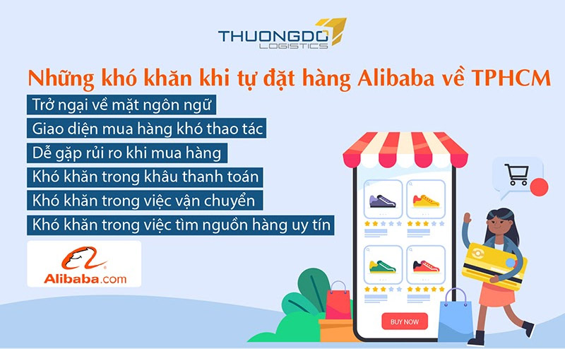 Những khó khăn khi tự đặt hàng Alibaba về TPHCM