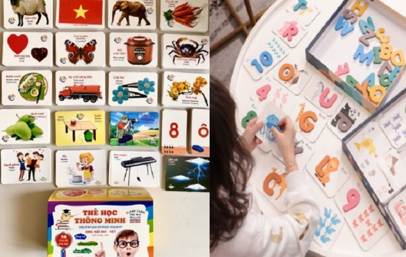 Thẻ học thông minh là món đồ chơi giúp trẻ dễ nhận biết chữ số, các món đồ vật xung quanh 