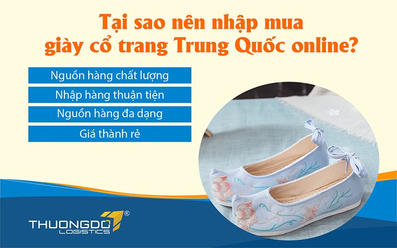 Vì sao nên nhập mua giày cổ trang Trung Quốc