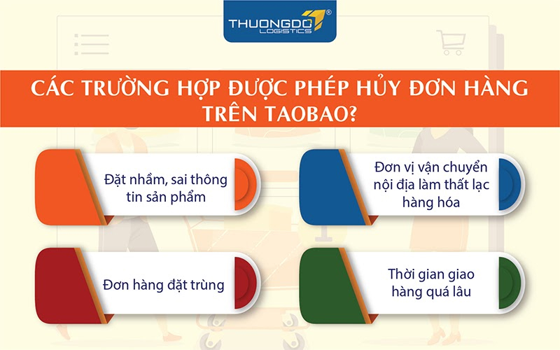  Một số trường hợp được huỷ đơn hàng trên Taobao