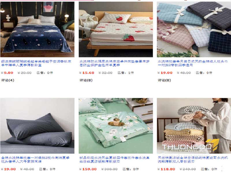 Link các shop bán đồ chăn ga gối đệm chất lượng trên Taobao