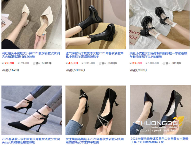 Link shop bán giày dép nữ uy tín trên taobao