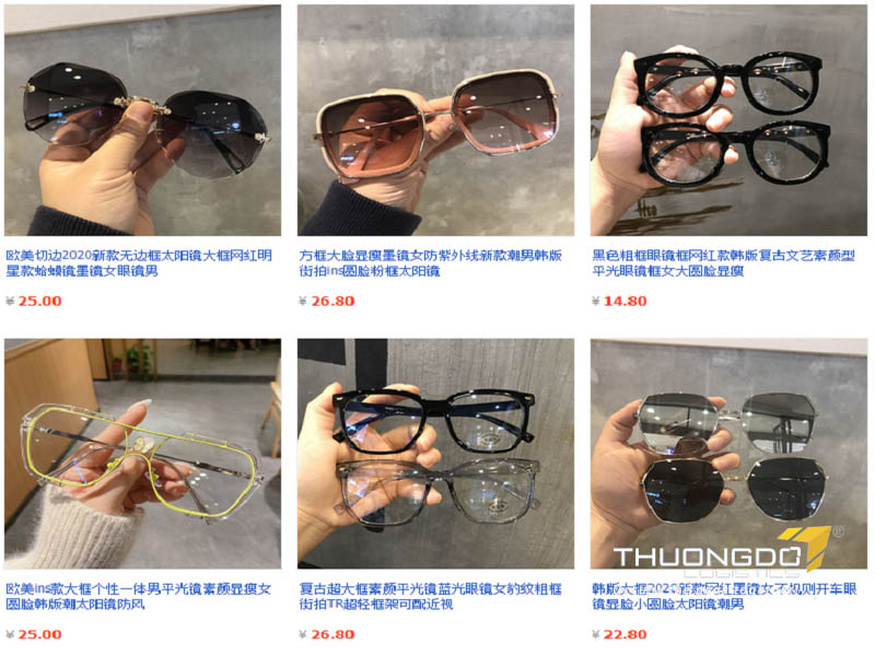 Các cửa hàng bán mắt kinh uy tín trên Taobao mẫu mã đẹp
