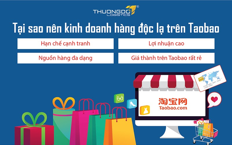 Lý do nên kinh doanh các mặt hàng độc lạ trên Taobao