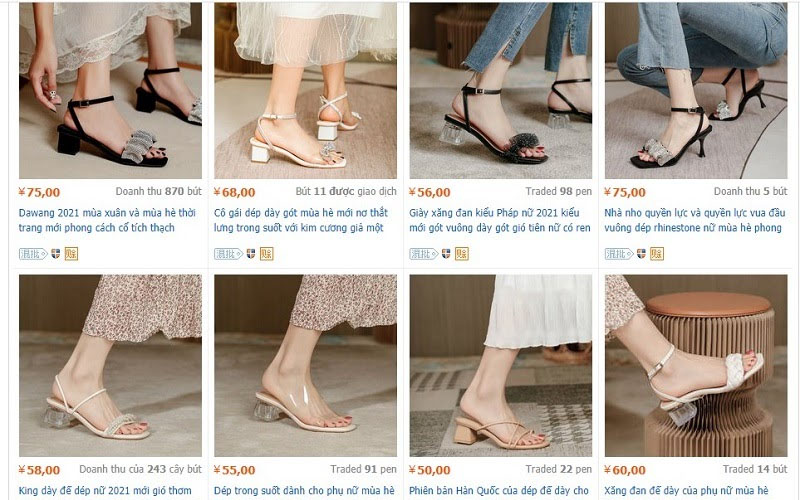 Link xưởng giày Quảng Châu 1688 cho nữ giới