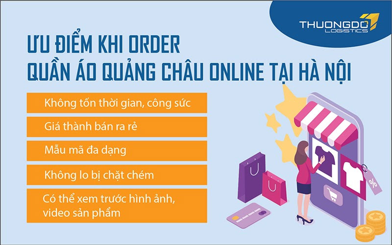 Ưu điểm khi order quần áo Quảng Châu online tại Hà Nội