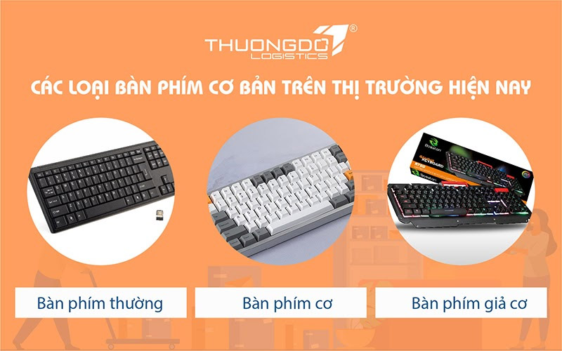 Các loại bàn phím cơ bản trên thị trường hiện nay