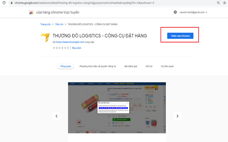 Để cài công cụ đặt hàng cho máy tính, bạn chọn “Thêm vào Chrome”