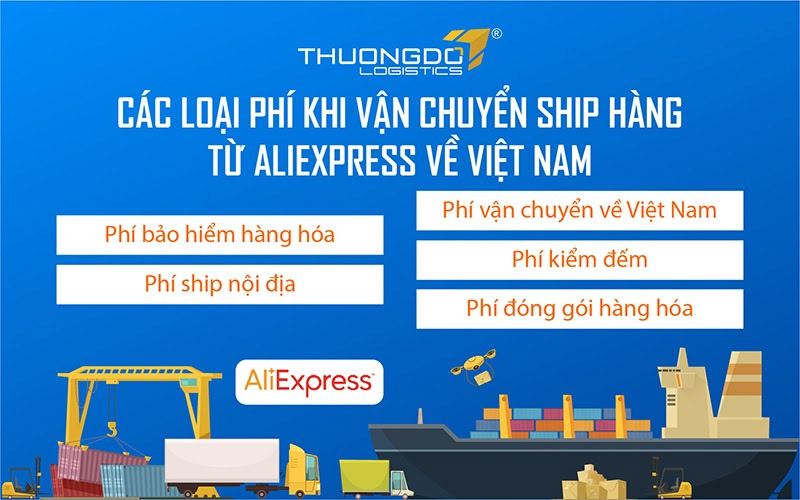 Các loại chi phí khi vận chuyển ship hàng từ Aliexpress