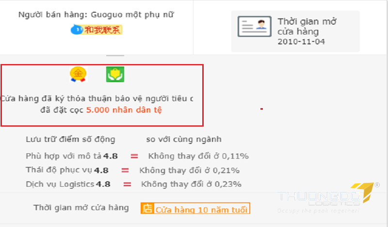 Cửa hàng uy tín thường được Alipay chứng thực