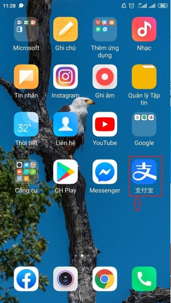 Alipay trên giao diện Android