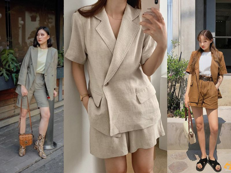  Blazer mix với quần short