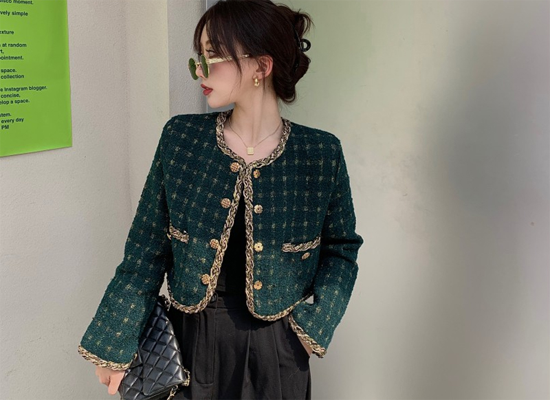  Áo khoác tweed nữ dáng ngắn