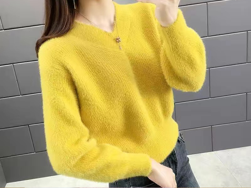  Áo len nữ lông xù