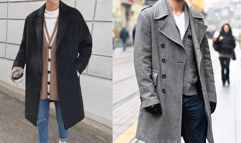  Áo măng tô nam và áo cardigan
