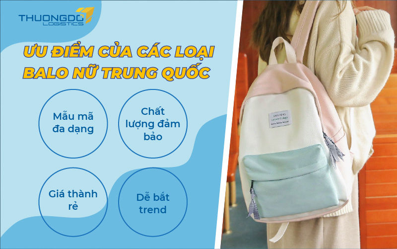  Ưu điểm của các loại balo nữ Trung Quốc