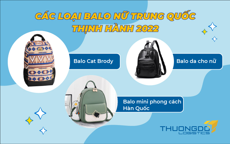  Các loại balo nữ Trung Quốc thịnh hành 2022