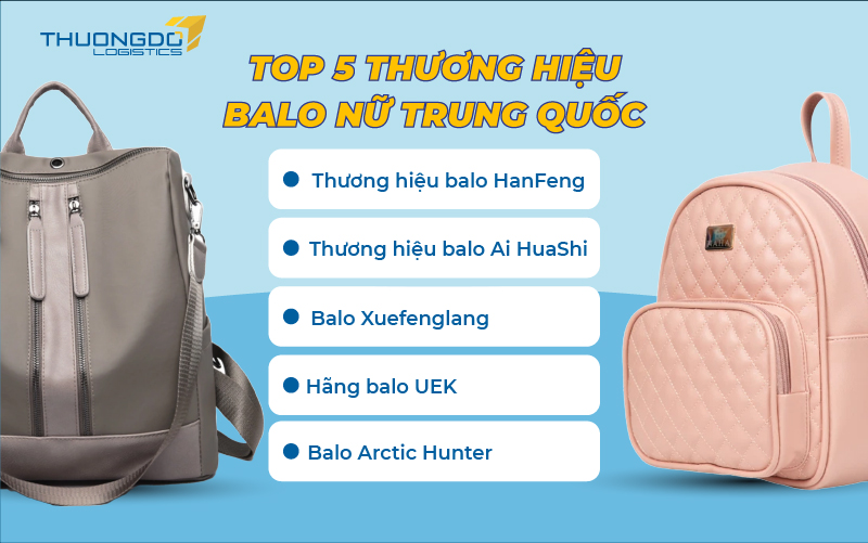  Top 5 thương hiệu balo nữ Trung Quốc