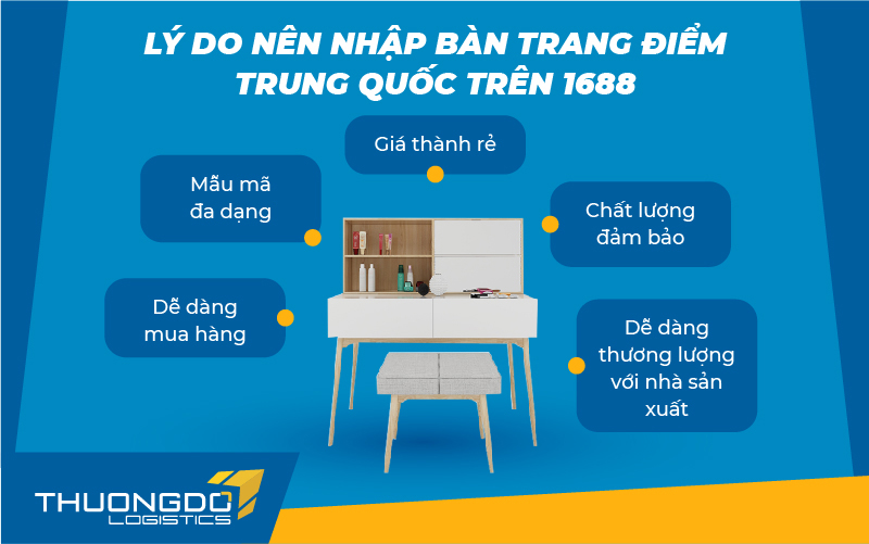  Lý do nên nhập bàn trang điểm Trung Quốc trên 1688