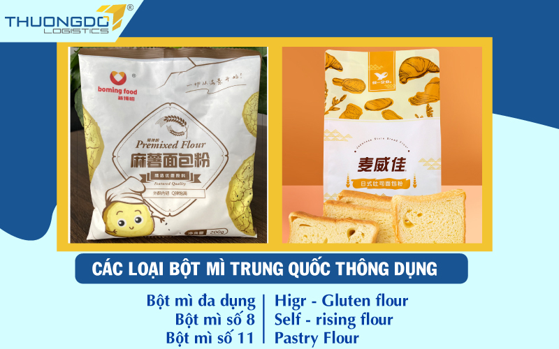  Các loại bột mì Trung Quốc thông dụng