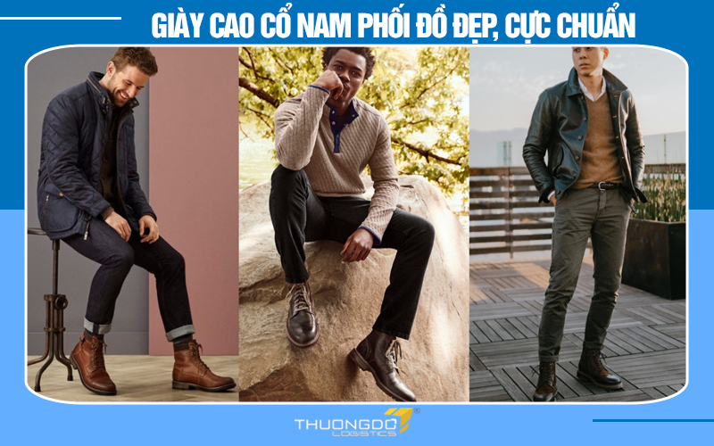 Giày cao cổ nam phối đồ đẹp, cực chuẩn