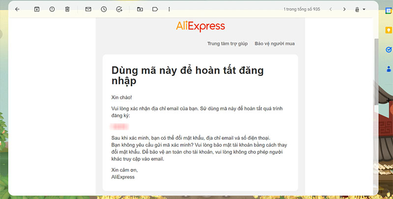  Vào Email dùng đăng ký để xác nhận đăng ký tài khoản