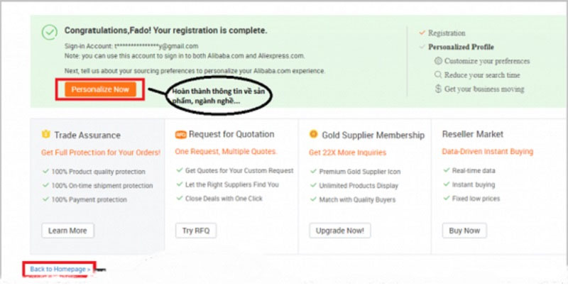  Thiết lập thông tin doanh nghiệp bán hàng trên Aliexpress