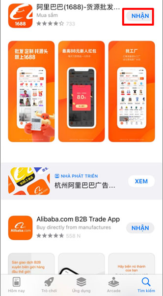  Tải app mua hàng 1688 về điện thoại