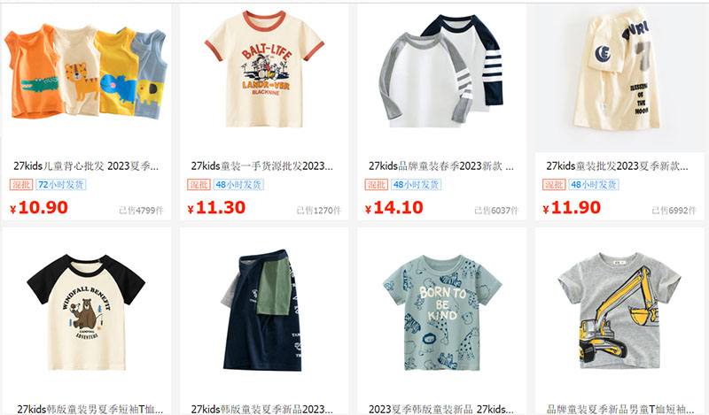  Link nhập sỉ quần áo trẻ em Quảng Châu