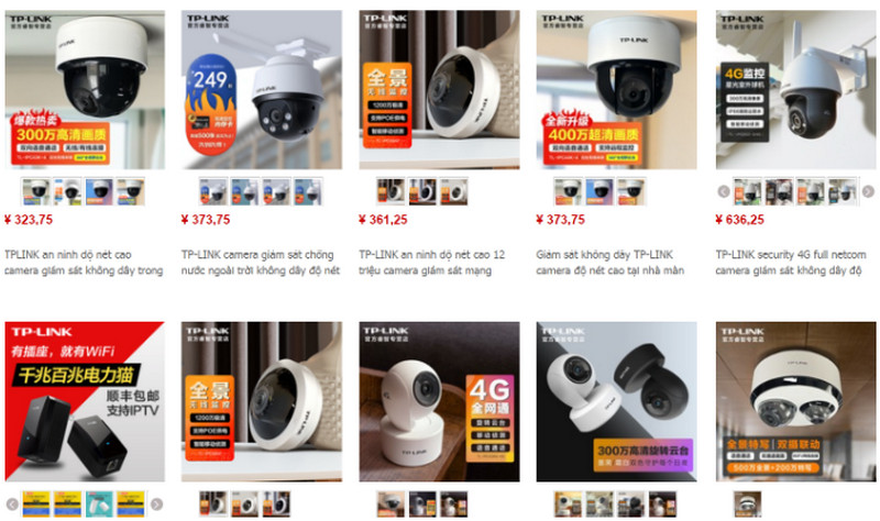 Các shop order camera dome Trung Quốc giá rẻ uy tín trên Taobao, Tmall
