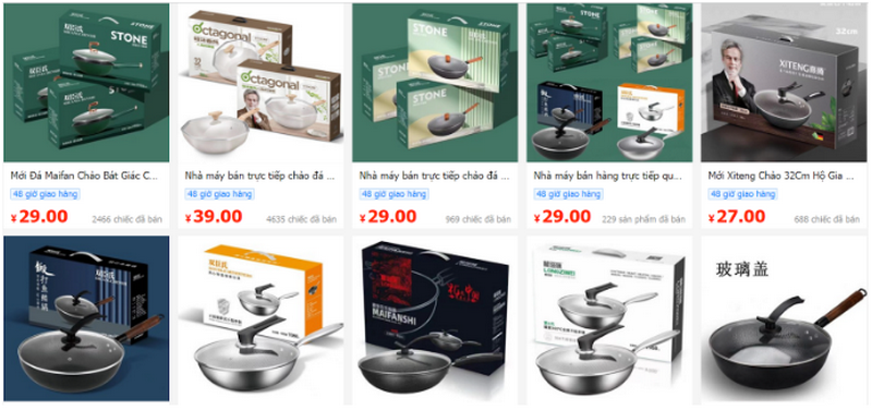 Các shop order chảo đá Trung Quốc uy tín trên 1688