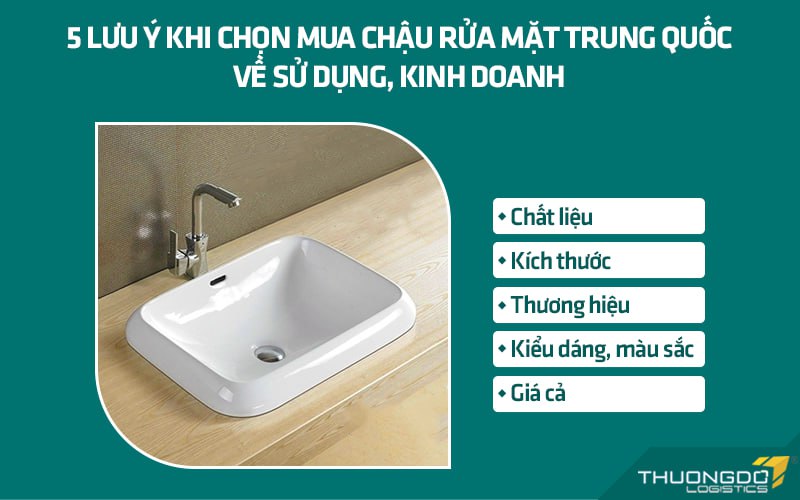 5 lưu ý khi chọn mua chậu rửa mặt Trung Quốc về sử dụng, kinh doanh
