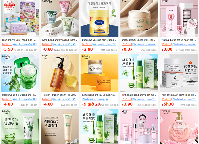  Link shop mỹ phẩm Quảng Châu chất lượng trên 1688