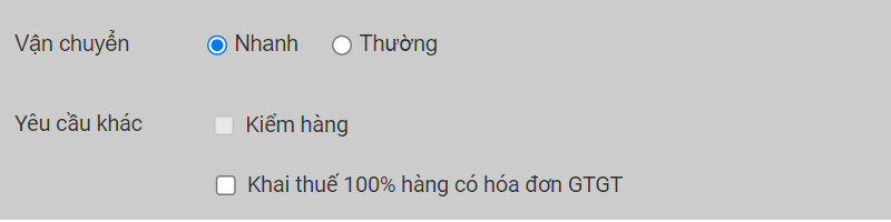  Lựa chọn dịch vụ đi kèm 